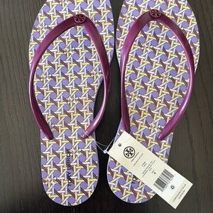 Tory Burch Purple Patterned Sandals